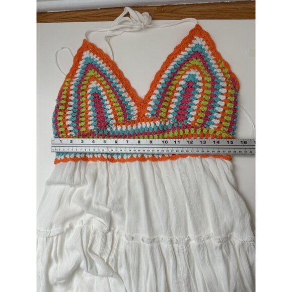 DAVI & DANI Colorful Crochet Top Maxi Dress - Picture 10 of 11
